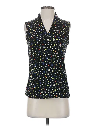 Pre-owned Anne Klein Sleeveless Blouse In Black
