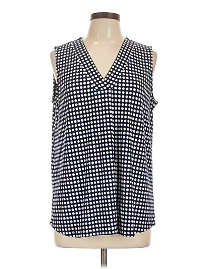 Pre-owned Anne Klein Sleeveless Blouse In Black