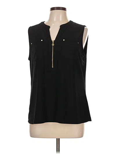 Pre-owned Anne Klein Sleeveless Blouse In Black