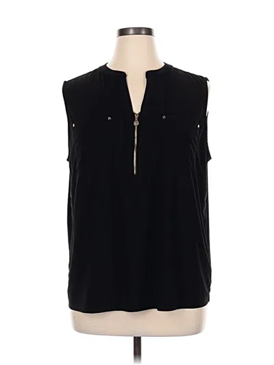 Pre-owned Anne Klein Sleeveless Blouse In Black