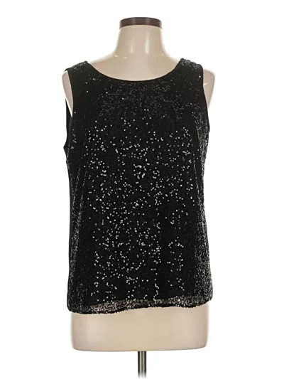 Pre-owned Anne Klein Sleeveless Blouse In Black