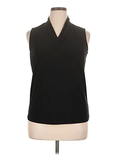 Pre-owned Anne Klein Sleeveless Blouse In Black