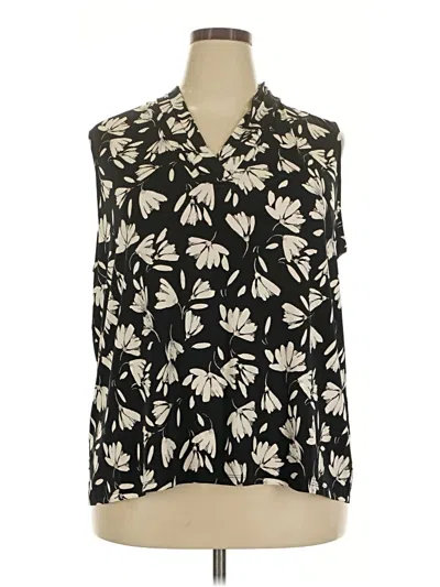 Anne Klein Sleeveless Blouse In Black