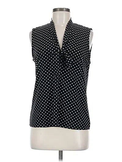 Pre-owned Anne Klein Sleeveless Blouse In Black