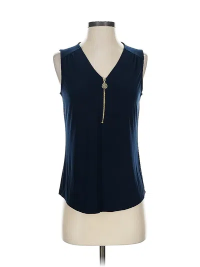 Pre-owned Anne Klein Sleeveless Blouse In Blue
