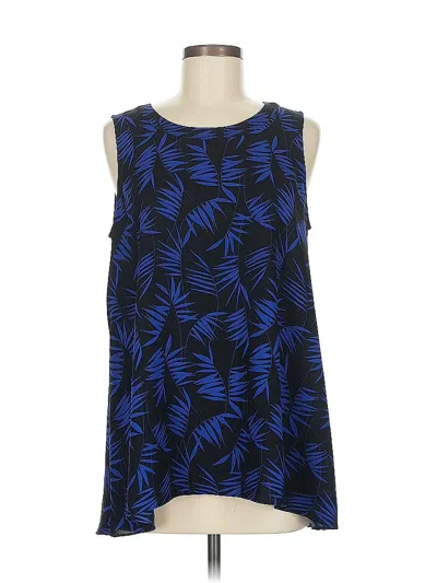 Pre-owned Anne Klein Sleeveless Blouse In Blue