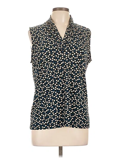 Pre-owned Anne Klein Sleeveless Blouse In Blue
