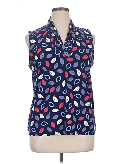 Pre-owned Anne Klein Sleeveless Blouse In Blue