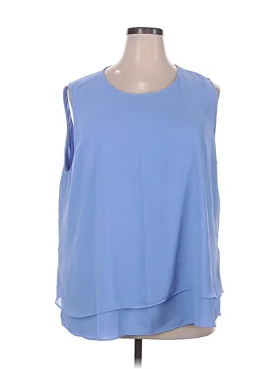 Pre-owned Anne Klein Sleeveless Blouse In Blue