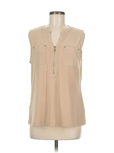 Pre-owned Anne Klein Sleeveless Blouse In Brown