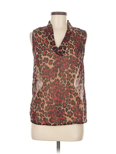 Pre-owned Anne Klein Sleeveless Blouse In Brown