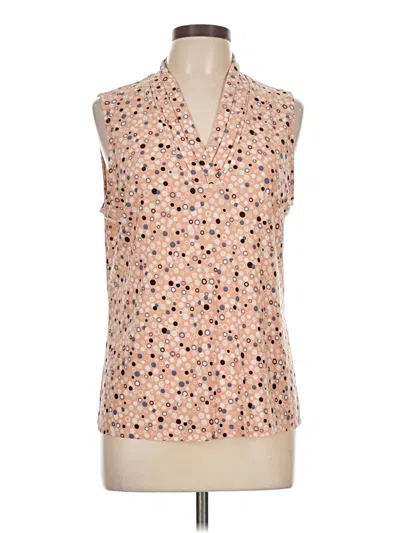Pre-owned Anne Klein Sleeveless Blouse In Brown