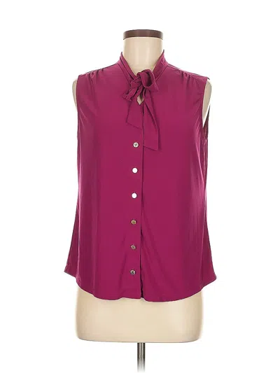 Pre-owned Anne Klein Sleeveless Blouse In Burgundy