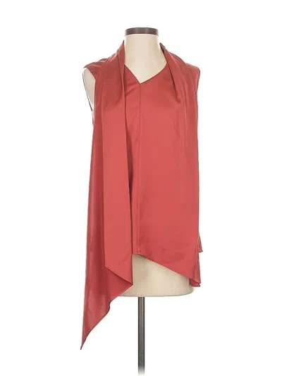Pre-owned Anne Klein Sleeveless Blouse In Burgundy