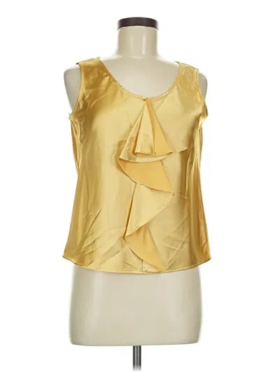 Pre-owned Anne Klein Sleeveless Blouse In Gold