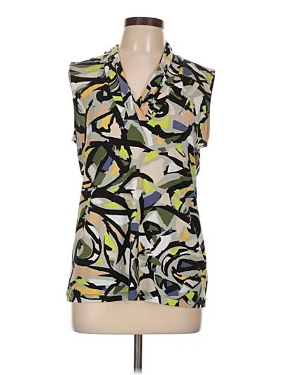 Pre-owned Anne Klein Sleeveless Blouse In Green