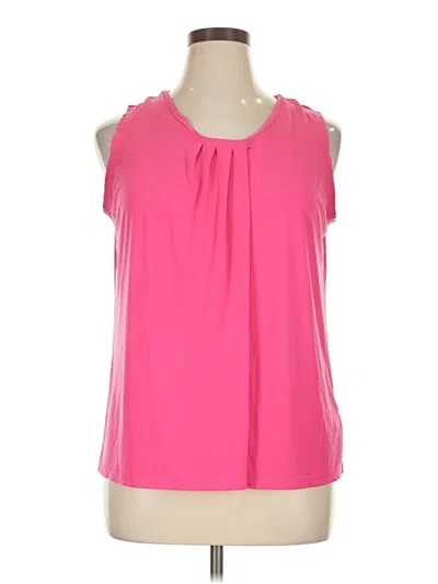 Pre-owned Anne Klein Sleeveless Blouse In Pink
