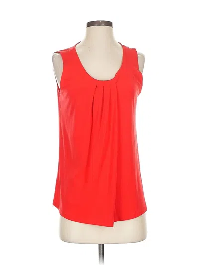 Pre-owned Anne Klein Sleeveless Blouse In Red
