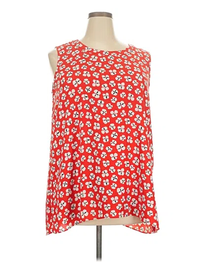 Pre-owned Anne Klein Sleeveless Blouse In Red