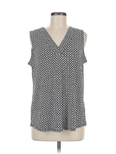 Pre-owned Anne Klein Sleeveless Blouse In Silver
