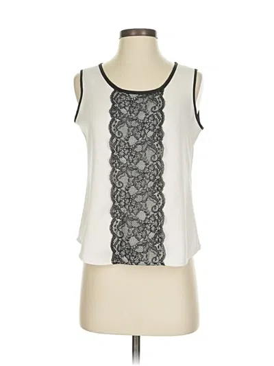 Pre-owned Anne Klein Sleeveless Blouse In White