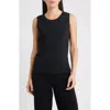 Anne Klein Sleeveless Knit Top In Black