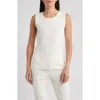 Anne Klein Sleeveless Knit Top In White