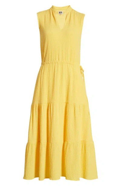 Anne Klein Sleeveless Midi Dress In Golden Yel