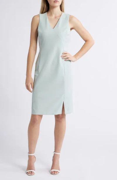 Anne Klein Sleeveless Sheath Dress In Green