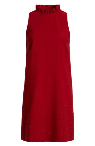 Anne Klein Sleeveless Shift Dress In Red
