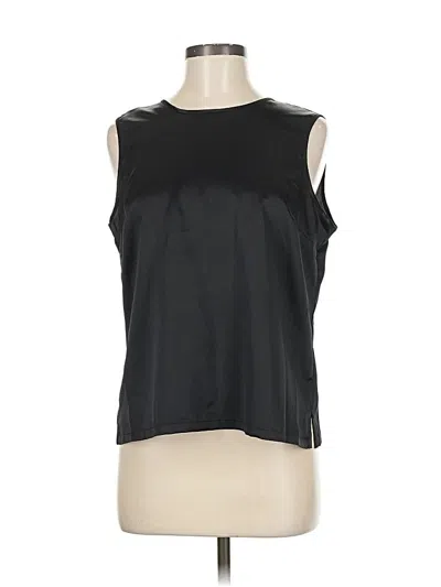 Pre-owned Anne Klein Sleeveless Top Black One Shoulder Neckline Tops