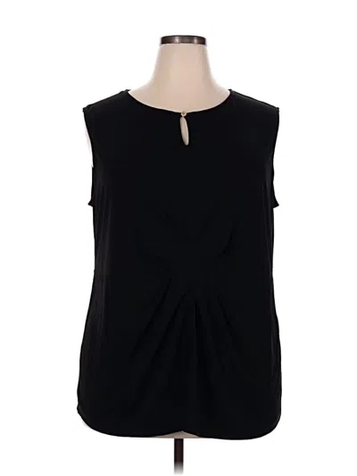 Pre-owned Anne Klein Sleeveless T-shirt In Black