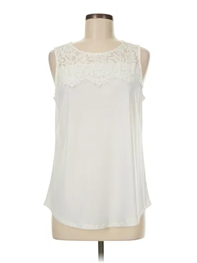 Pre-owned Anne Klein Sleeveless T-shirt In White