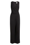 Anne Klein Sleeveless Wide Leg Jumpsuit In Anne Black