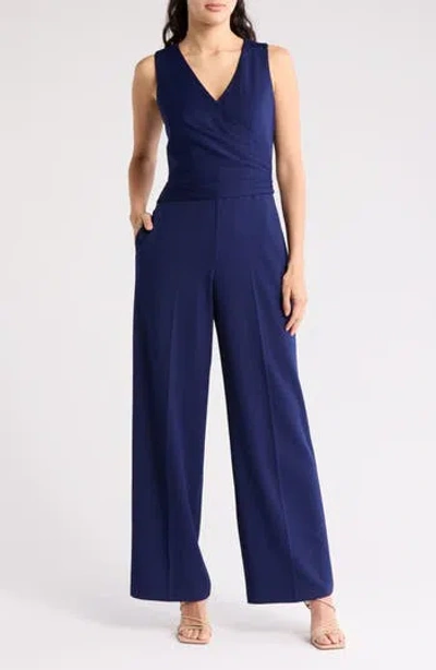 ANNE KLEIN ANNE KLEIN SLEEVELESS WIDE LEG JUMPSUIT