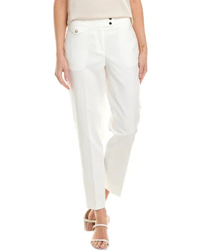 Anne Klein Slim Ankle Cut Pant In White