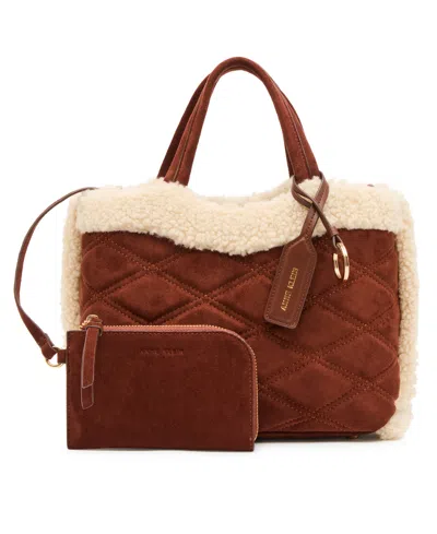 Anne Klein Small Adjustable Strap Tote Handbag In Brown