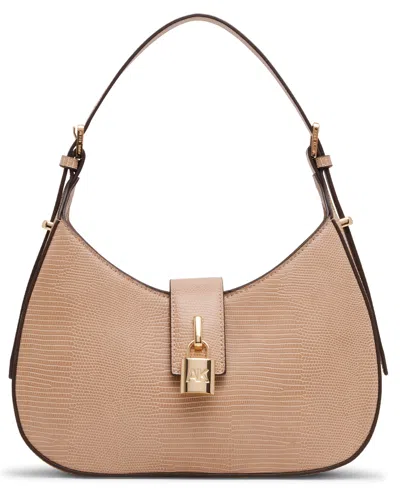 Anne Klein Small Curved Shoulder Bag In Brown