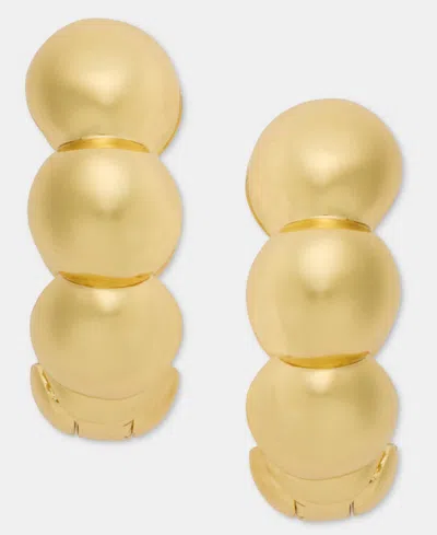 Anne Klein Small Half-dome Huggie Hoop Earrings, 0.6" In Gold