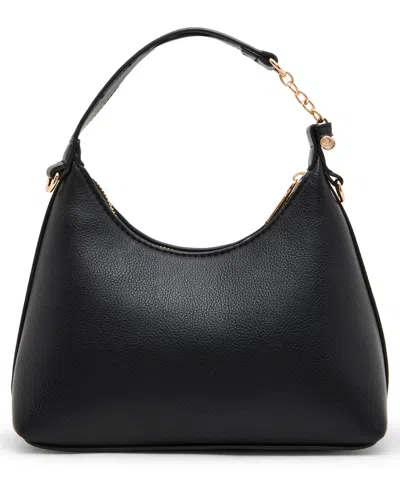 Anne Klein Small Toggle Convertible Strap Hobo Handbag In Black