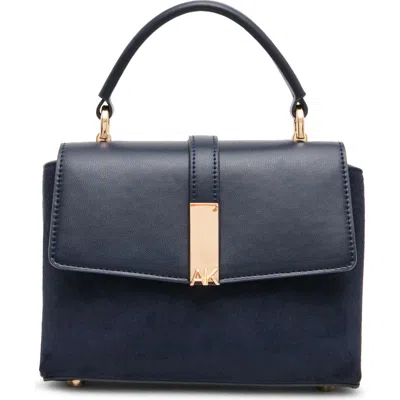 Anne Klein Small Top Handle Faux Leather Bag In Distant Mountain