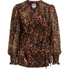 Anne Klein Printed Wrap Top In Multi