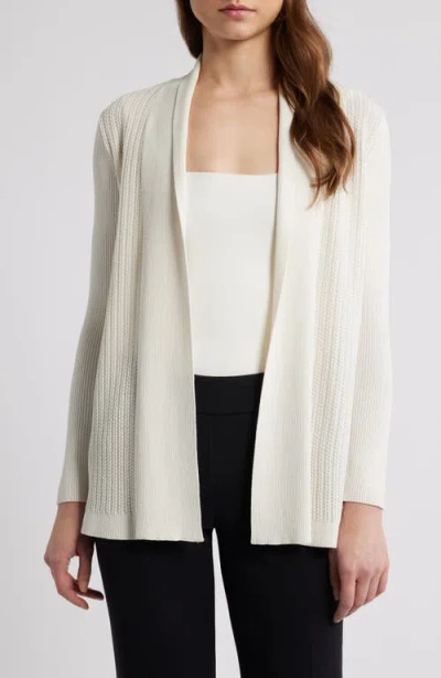 Anne Klein Sonoma Stitch Cardigan In White