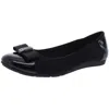 Anne Klein Sport Alive Womens Patent Slip On Ballet Flats In Black