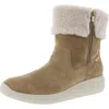 Anne Klein Sport Frizby Womens Faux Fur Lined Faux Suede Shearling Boots In Beige