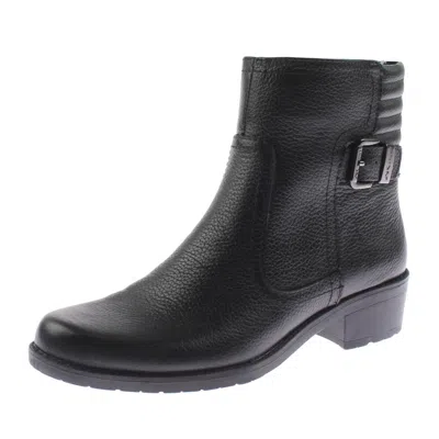 Anne Klein Sport Lanette Womens Solid Round Toe Motorcycle Boots In Black