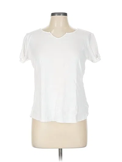 Pre-owned Anne Klein Sport Short Sleeve T-shirt In White