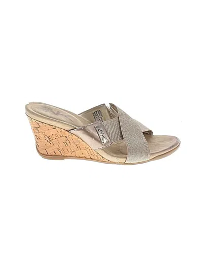 Pre-owned Anne Klein Sport Wedges In Gold
