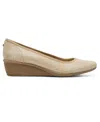 Anne Klein Sport Wisher Wedge Pumps In Raffia