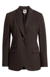 Anne Klein Stacked Pocket One-button Blazer In Brown